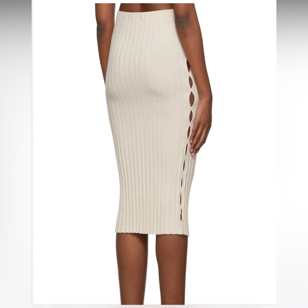 Cotton citizen yellow midi-skirt with cutouts in yellow XS - Picture 5 of 5